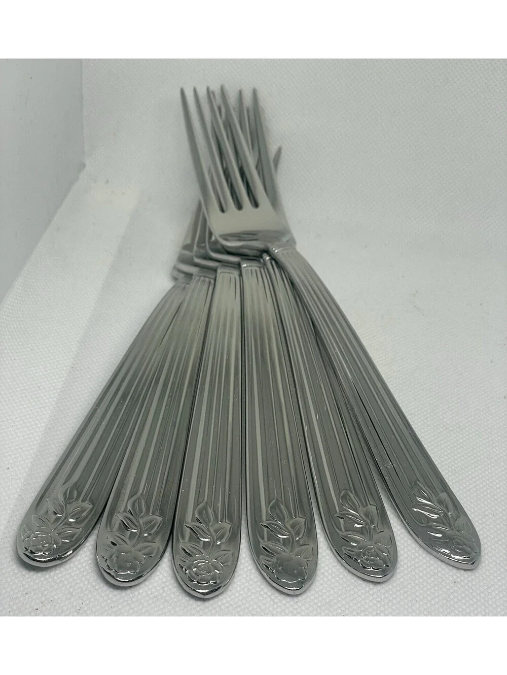 (6) Lenox ACCOUTREMENTS Stainless 18/10 Dinner Fork Lot ~ 8 1/8”